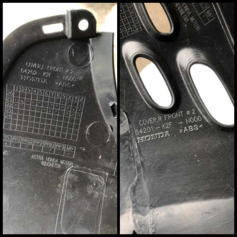 Sayap legsil legshield luar kanan kiri scoopy all new 2021 hitam glossy original