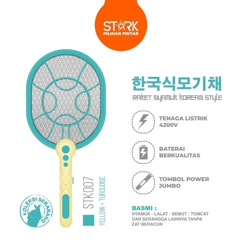 Raket Nyamuk STARK STK 007 Korean Style Original