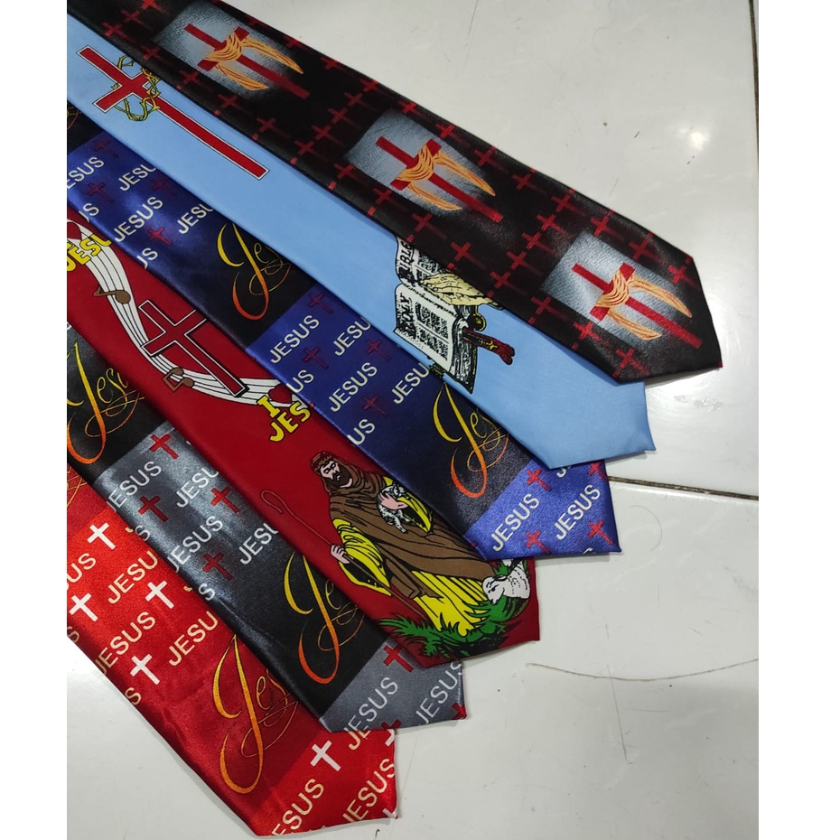 New Dasi Pria Dasi Rohani Dasi Salib Dasi Gereja Dasi Motif No 3 Maroon