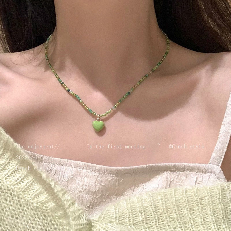 Beaded love necklace / kalung manik
