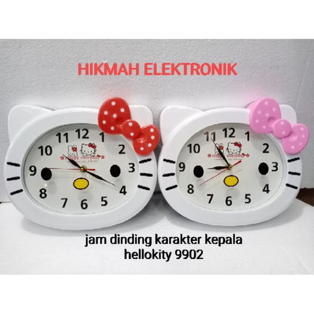 jam dinding karakter kepala hellokity 9902/jam karakter/jam lucu