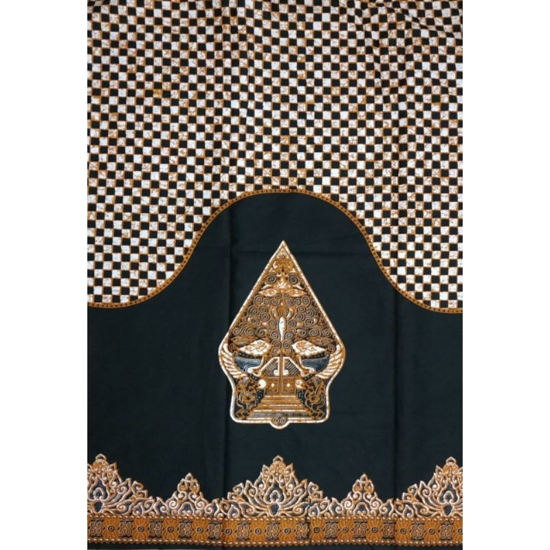 Bahan Kain Batik katun Solo motif wayang Gunungan