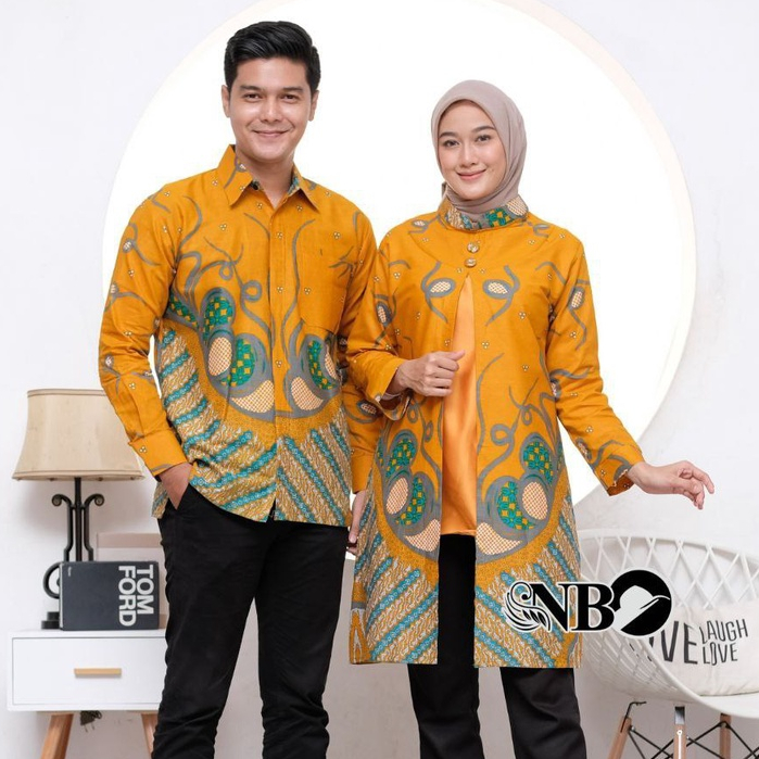 Batik Couple Modern Tunik Batik Wanita Atasan Batik Kerja Kantor Wanita