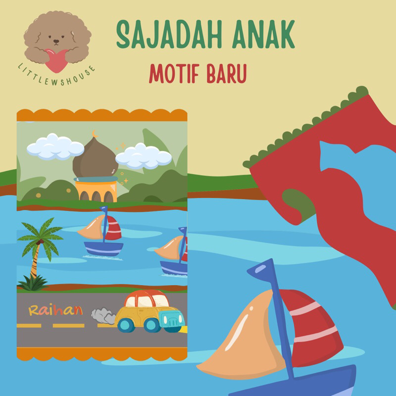 SAJADAH ANAK / SAJADAH ANAK TAMBAH NAMA/Sajadah custom nama / sajadah karakter