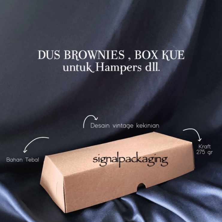 

BOX BROWNIES /DUS KUE HAMPERS LAMINASI (kraft)