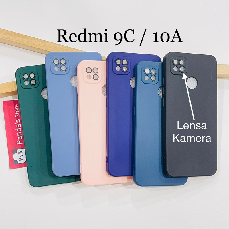 Case Redmi 9C / 10A Lenspro Makaron Full Color Softcase Pro Lensa