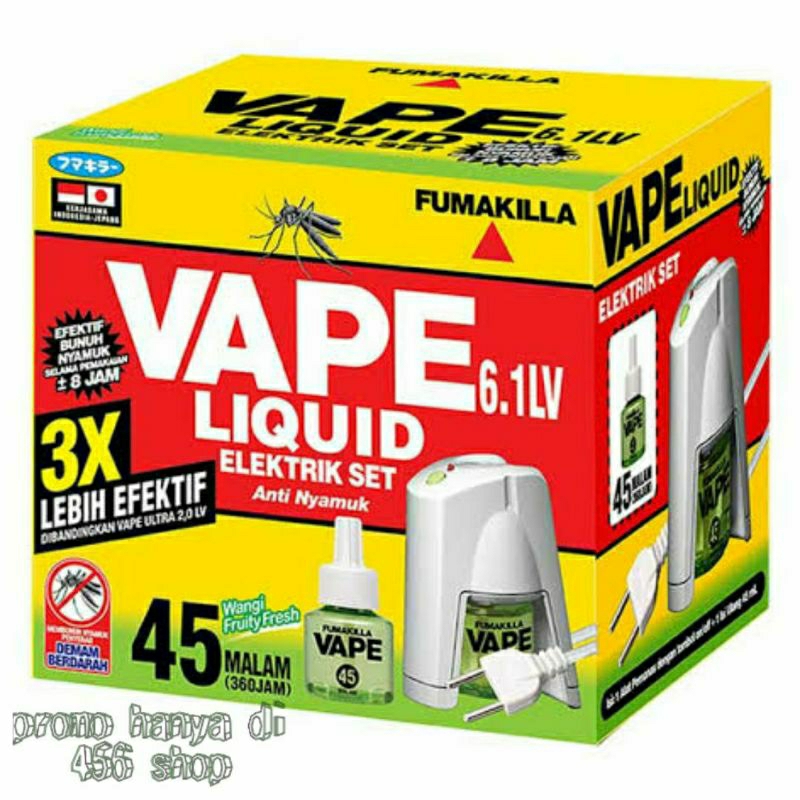 Fumakilla vape Obat Anti Nyamuk Elektrik Fumakilla 45malam Alat + Refill