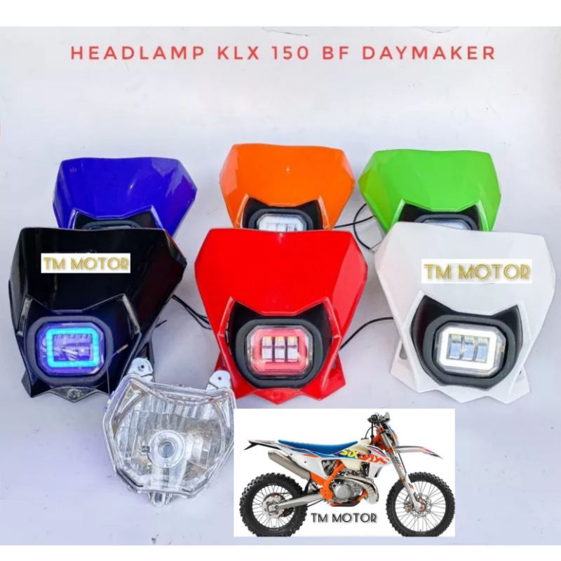 Headlamp Daymeker klx bf headlamp  Daymaker klx Bigfoot Reflektor batok depan klx 150 totok lampu kl