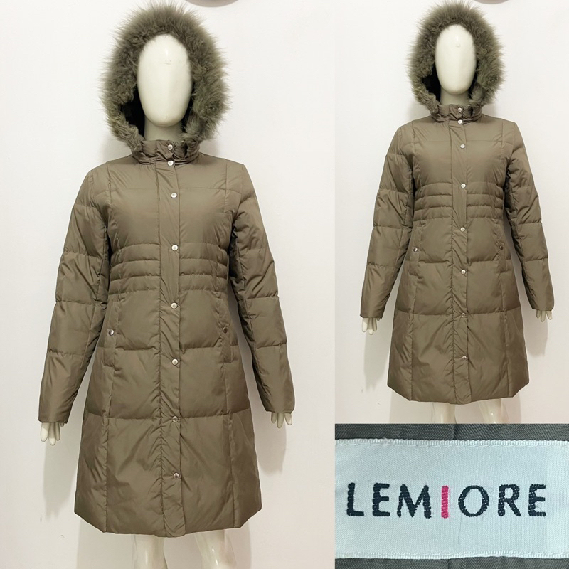 Lemiore brown long down coat / jacket jaket
