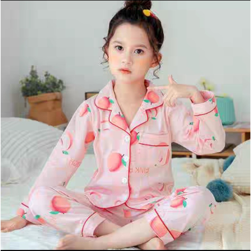 PAJAMAS ANAK BALITA KAOS IMPORT SET CELANA PANJANG SIZE S-2XL NEW