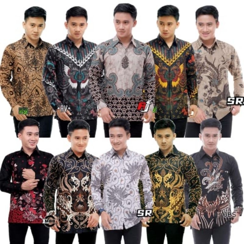 Batik Pria Lengan Panjang batik AZMIL Motif Keratonan