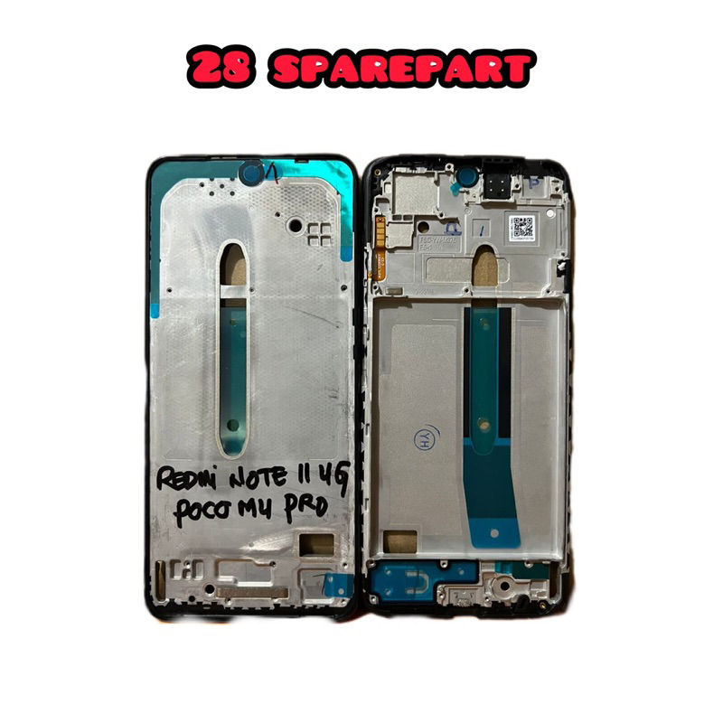 Frame lcd / tulang tengah Xiaomi Redmi note 11 4g / 11s / Pocophone M4 pro Original