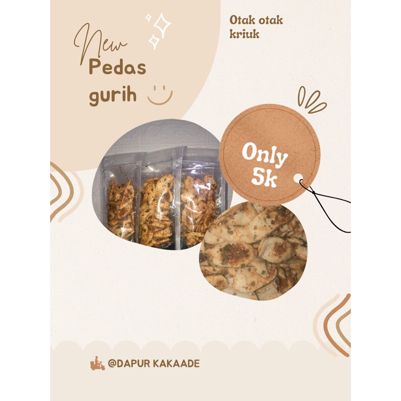 

Otak otak kriuk pedas daun jeruk|60gr| otak otak pedas keriuk