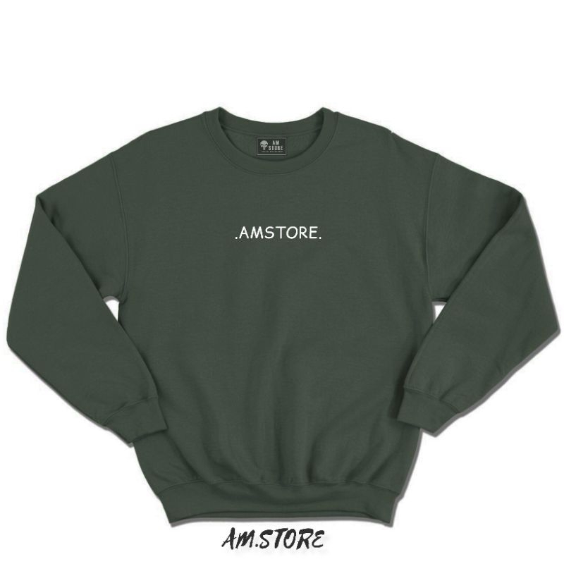 AMSTORE- Sweater Crewneck sablon amstore big size unisex pria wanita size xxxl xxxxl xxxxxl.