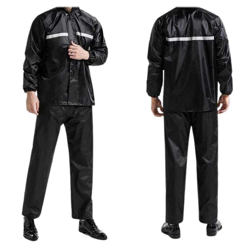 Rhodey Pole Jas Hujan Motor - T1 Size L Hitam Polos Rain Coat