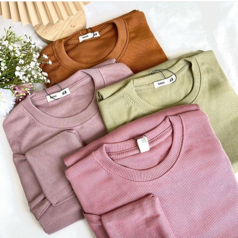 SALE!!! KAOS GAP RIB PREMIUM JUMBO LENGAN PANJANG