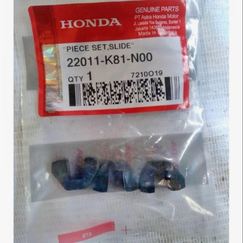 PIECE SET SLIDE PLASTIK TUTUP RUMAH ROLLER ASLI HONDA ISI 3 ALL BEAT FI,VARIO TYPE K81