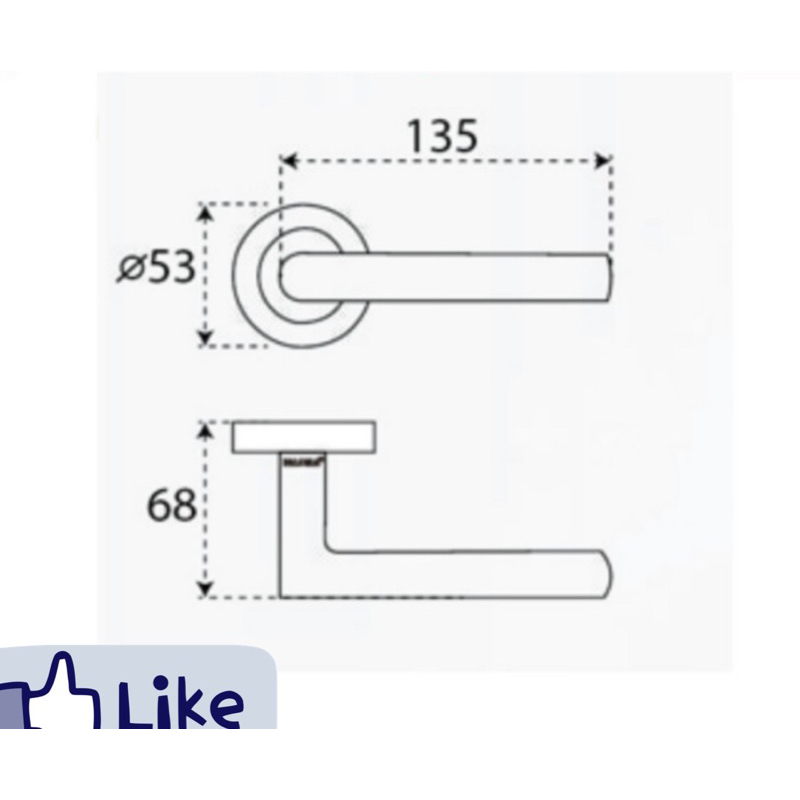 Handle model pisah rosete black hitam series hitam handle pintu model pisah stanlis handle pintu kunci pintu