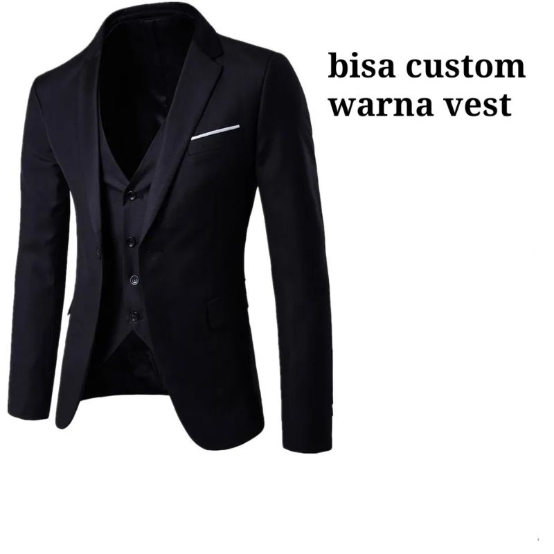rompi vest jas pria ukuran jumbo besar blazer jas pria formal big size