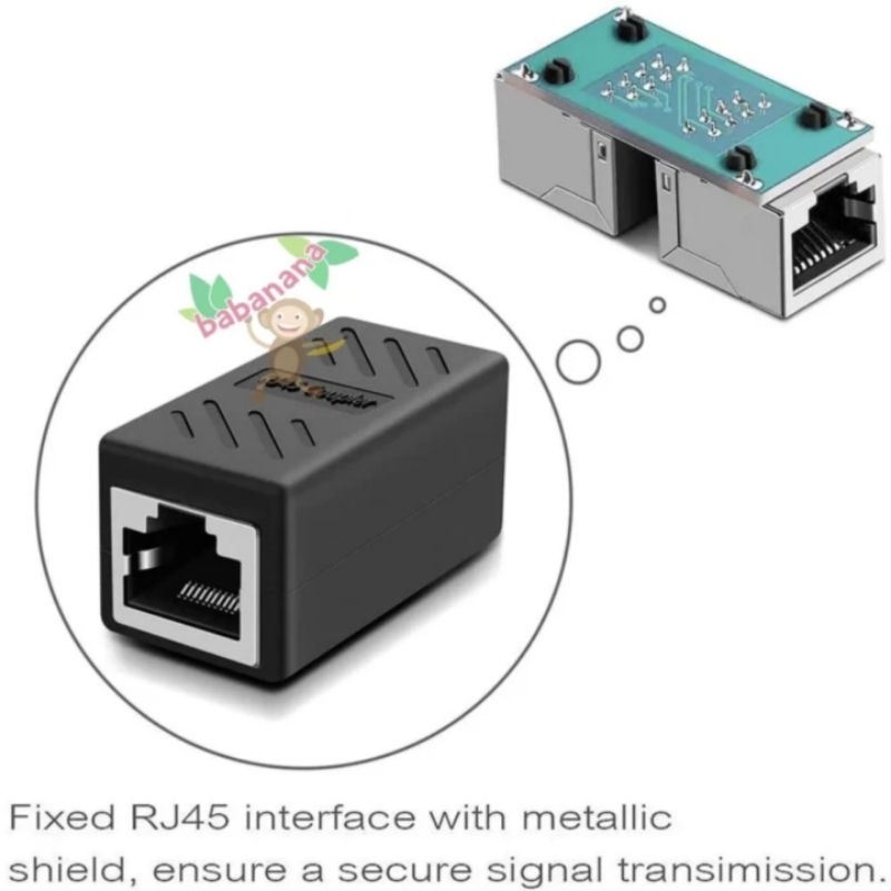 CONNECTOR BARREL RJ45 COUPLER CAT 5 6 7 8 SAMBUNGAN KABEL LAN