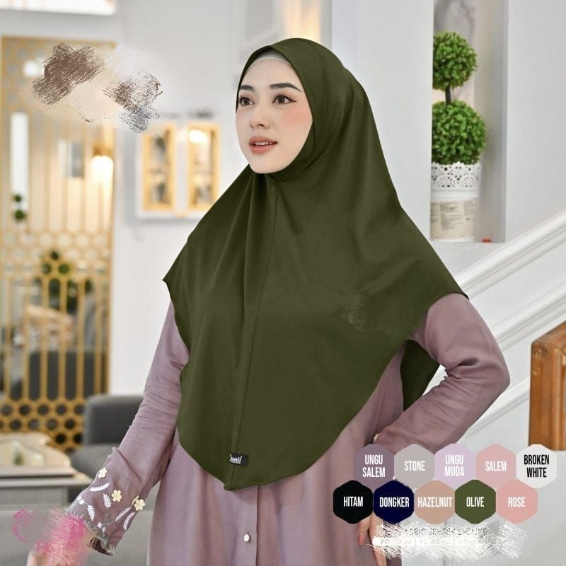 [ Qiqi Hijab ] HIJAB MALAY DAGU••hijab jersey premium••hijab instan
