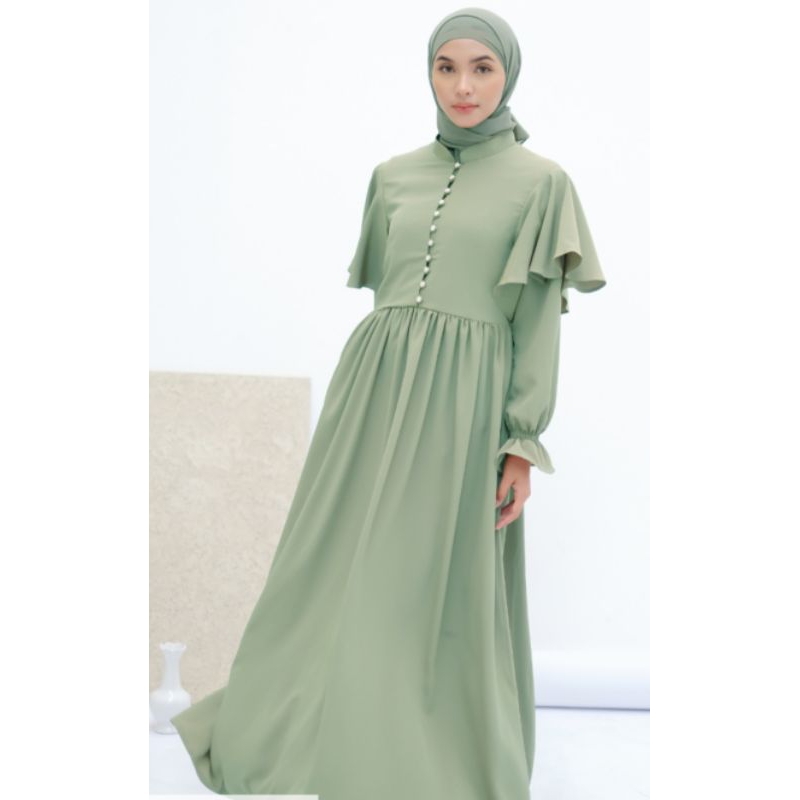 POLA GAMIS 029 - Pola Produksi Baju gamis tangan dobel kerah shanghai -  Sewing Pattern