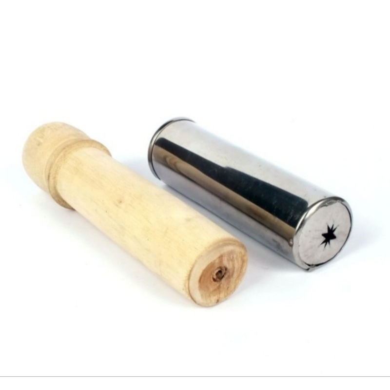 Cetakan Akar Kelapa Gagang Kayu Stainless / Cetakan Kue Akar Kelapa