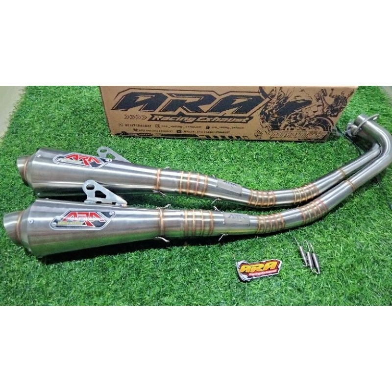 knalpot Jupiter z/Vega ZR ,Supra x 125 spek 130cc,150cc original Ara racing exhaust