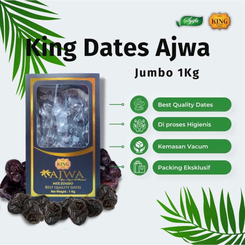 

Kurma Ajwa Madinah Jumbo King Dates 1kg Premium