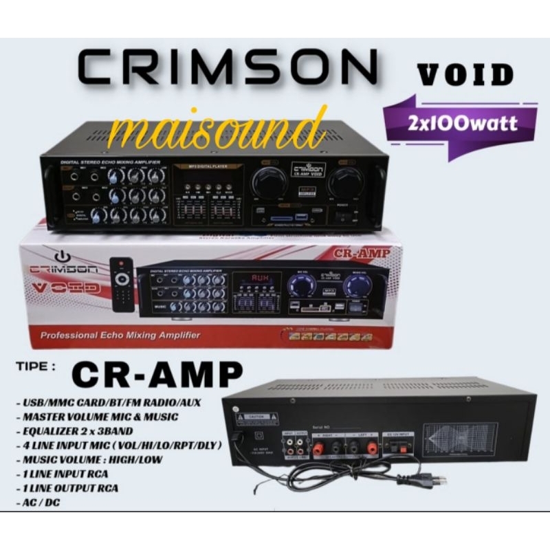 AMPLIFIER CRIMSON CR AMP VOID AMPLI CRIMSON CRAMP VOID CRIMSON VOID