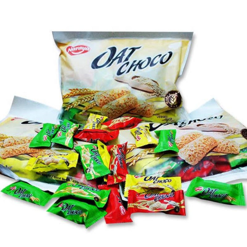 

Snack lebaran Naraya oat choco 400 gram isi 40 pcs