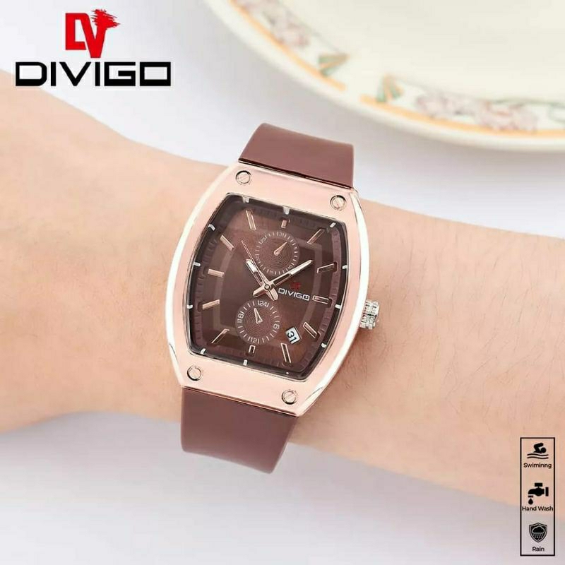 Jam Tangan Divigo Rubber Wanita Kasual Bisa COD
