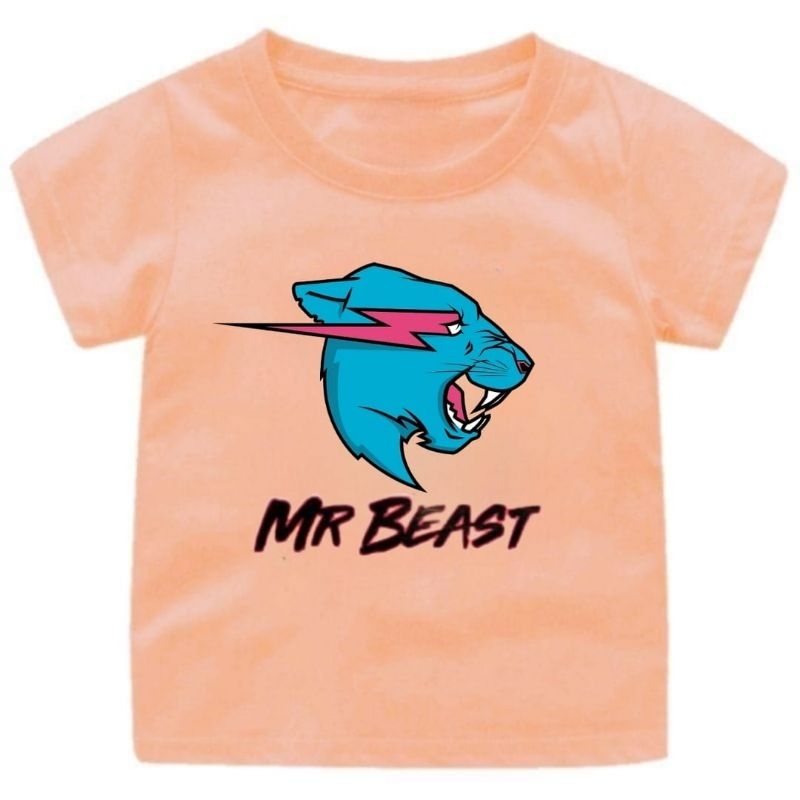 Baju Kaos Anak Cewek-Cowok MR BEAST Youtuber Viral NO1.Umur 1-12Tahun 8warna//Baju MR BEAST VIRAL