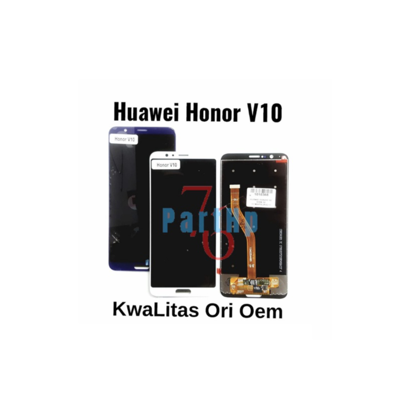 Lcd Touchscreen Fullset Kwalitas Ori oem Huawei Honor V10  - Hitam