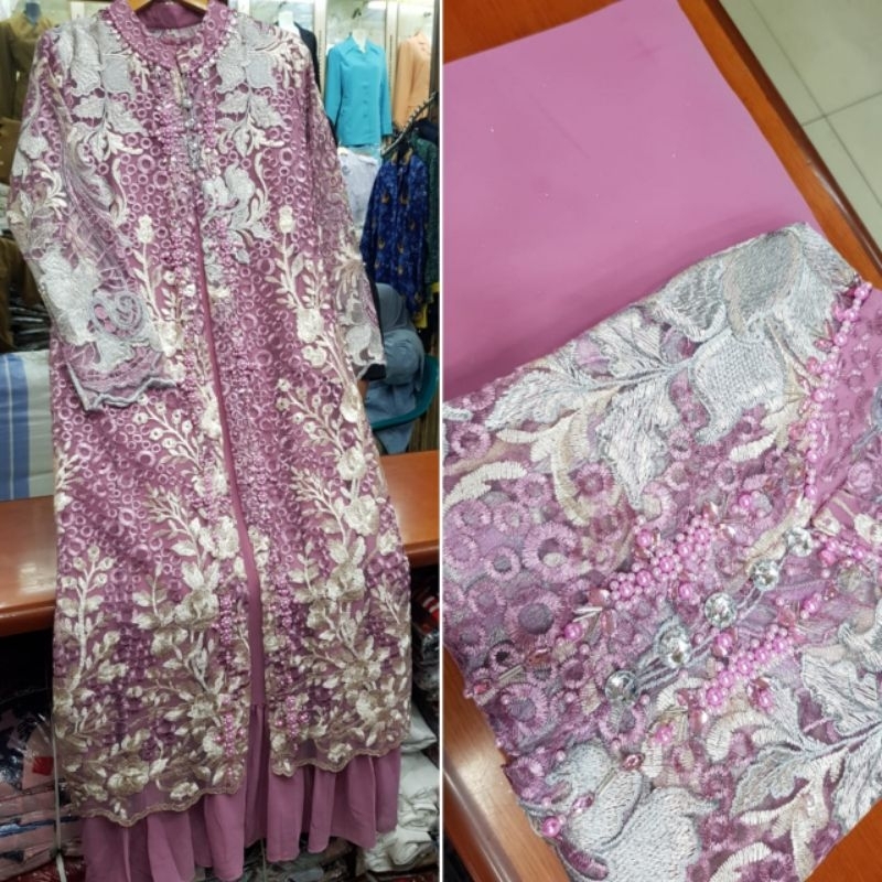 Dress Aleta + Cardigan Tulle Payet Original Butik