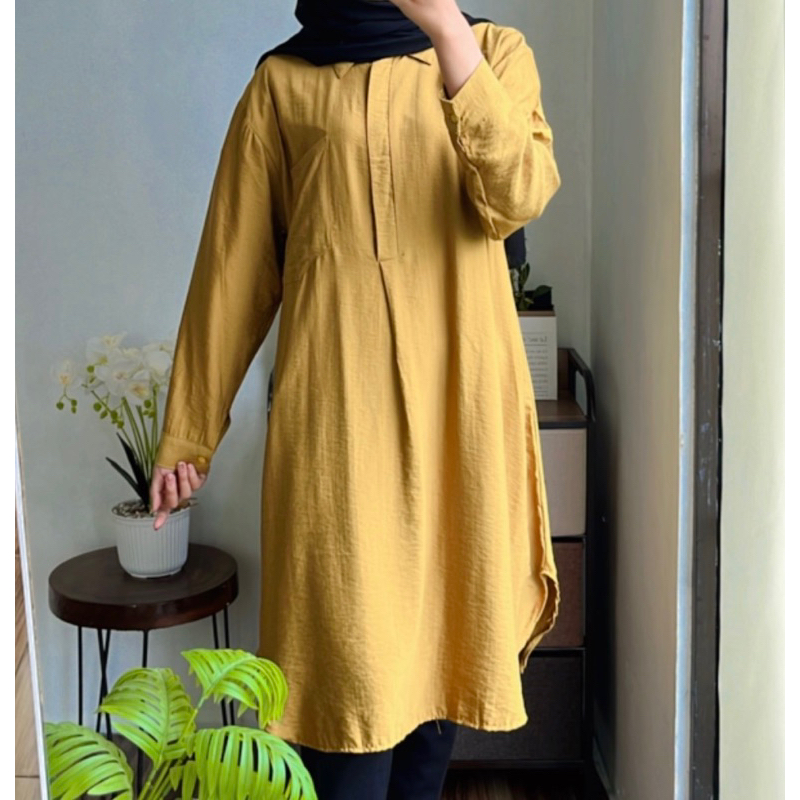 POKITA TUNIK // TUNIK POLO LINEN SAKU DEPAN