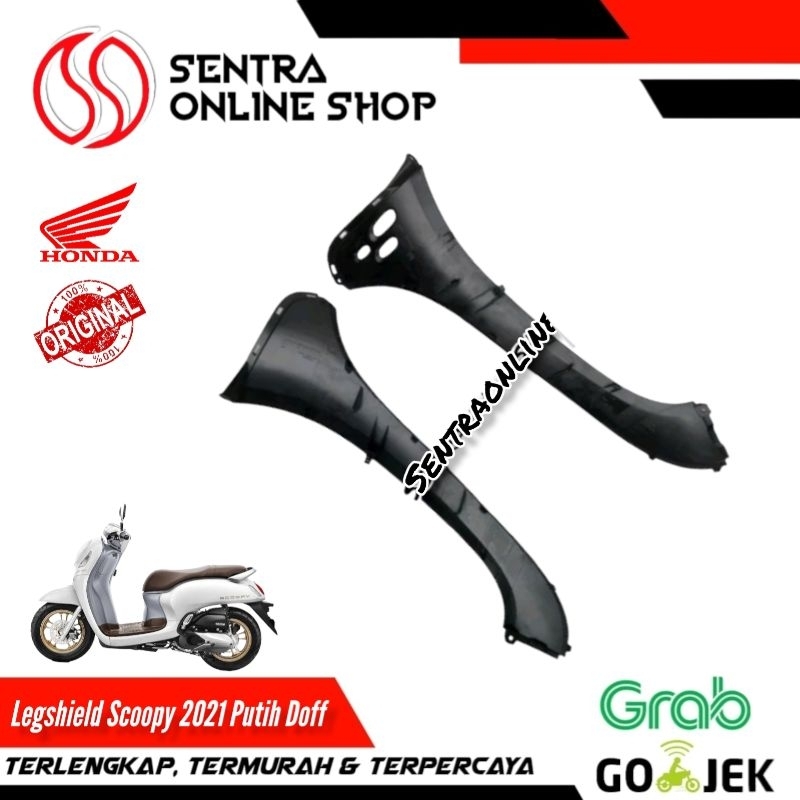 Sayap legsil legshield luar kanan kiri scoopy all new 2021 putih doff dop original