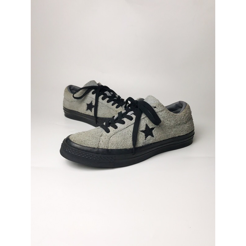 CONVERSE ONE STAR OX VINTAGE LYCHEN GREY BLACK SUEDE