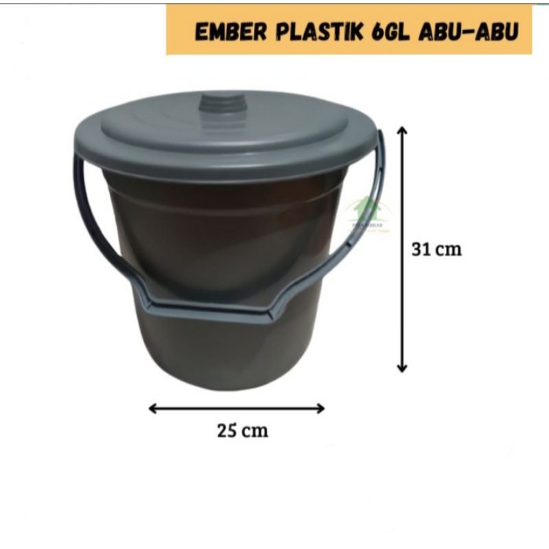 SHp2 Ember Abu 6 Gl Abu Tutup Ember Plastik Abu 6gl