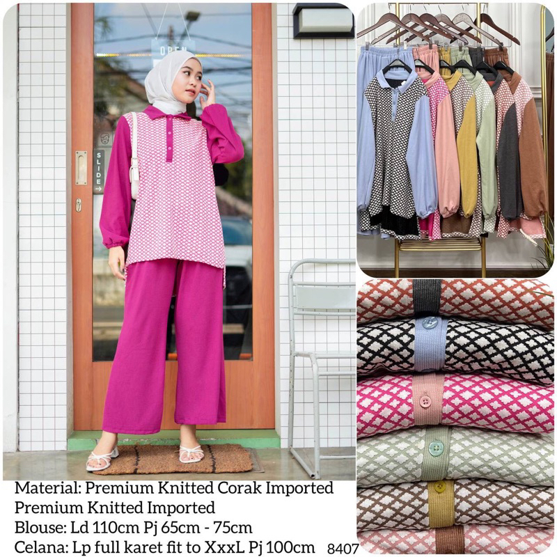 SETELAN CELANA  WANITA KNIT BY BETTINA
