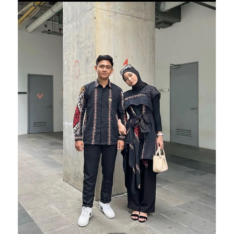 set couple tenun - baju couple tenun - baju kondangan terbaru tenun troso jepara