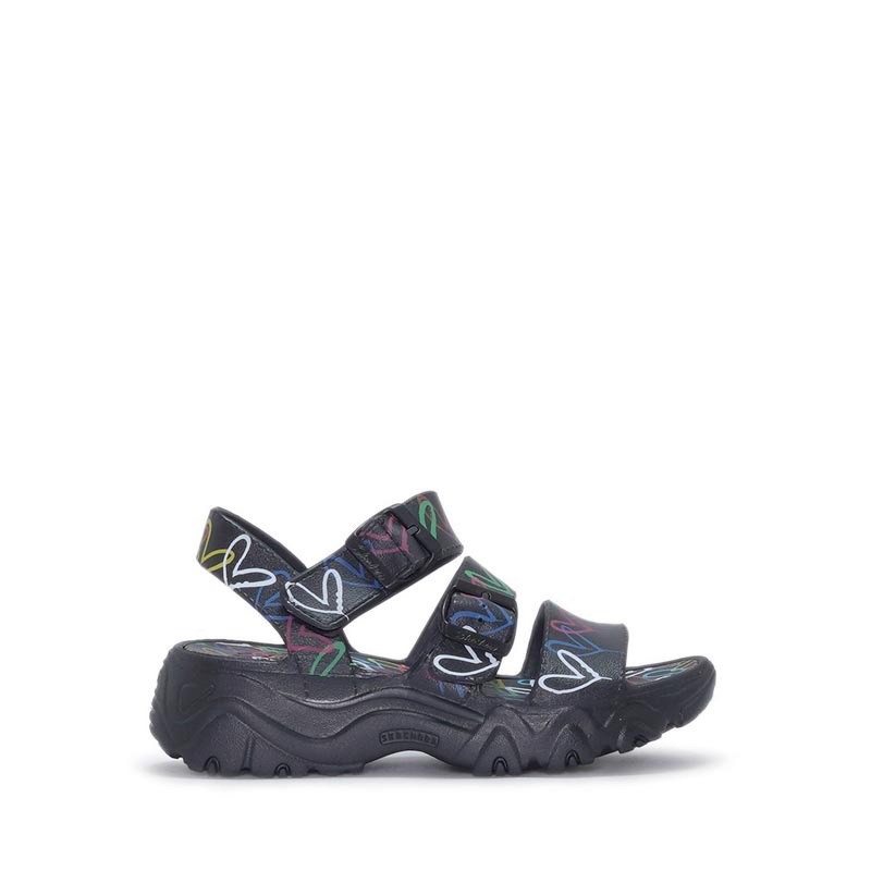 SKECHERS D'LITES 2.0 WOMEN'S SANDALS - BLACK