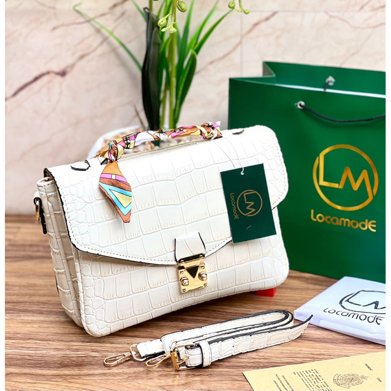 Tas Wanita Import METIS CROCO GLOSY uk.24x18 (free paperbag,syal)