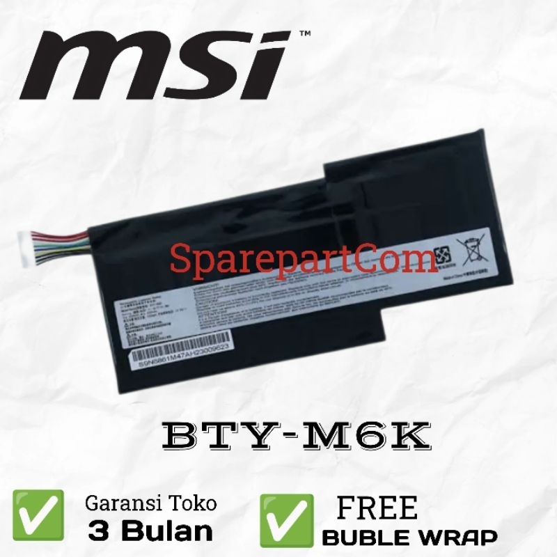 Baterai Battery MSI GF65 9S7 i7-10750H MS-16W BTY-M6K