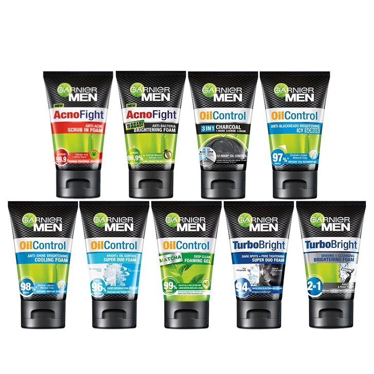 GARNIER MEN Facial Foam 50ml 100ml | Garnier Men Facial Wash | Garnier Facial Wash Oil Control Foam 
