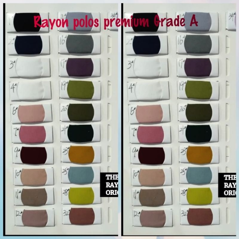 Kain Rayon Polos Premium Grade A