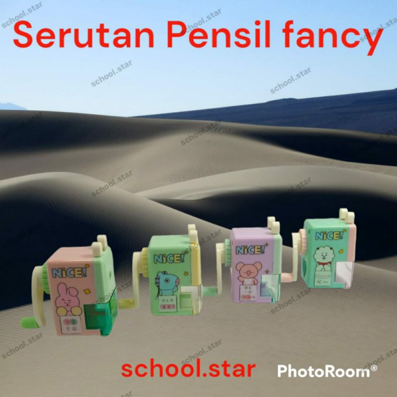 

SERUTAN PENSIL / RAUTAN MEJA / RAUTAN MEJA BTs SANGAT DI SUKAI ANAK-ANAK (1PCS SERUTAN + BONUS 3PCS GEL PEN BTs)