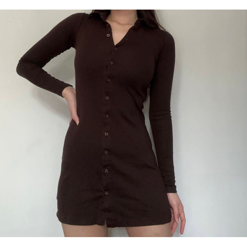 VADA - MR brown knit dress