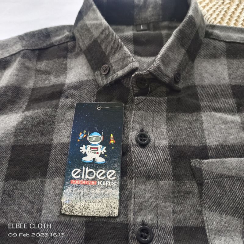 Baju Atasa Kemeja Flanel Lengan Pendek Motif Kotak Kotak Premium Usia 2-13 Tahun Elbee Kids Terhits 2022
