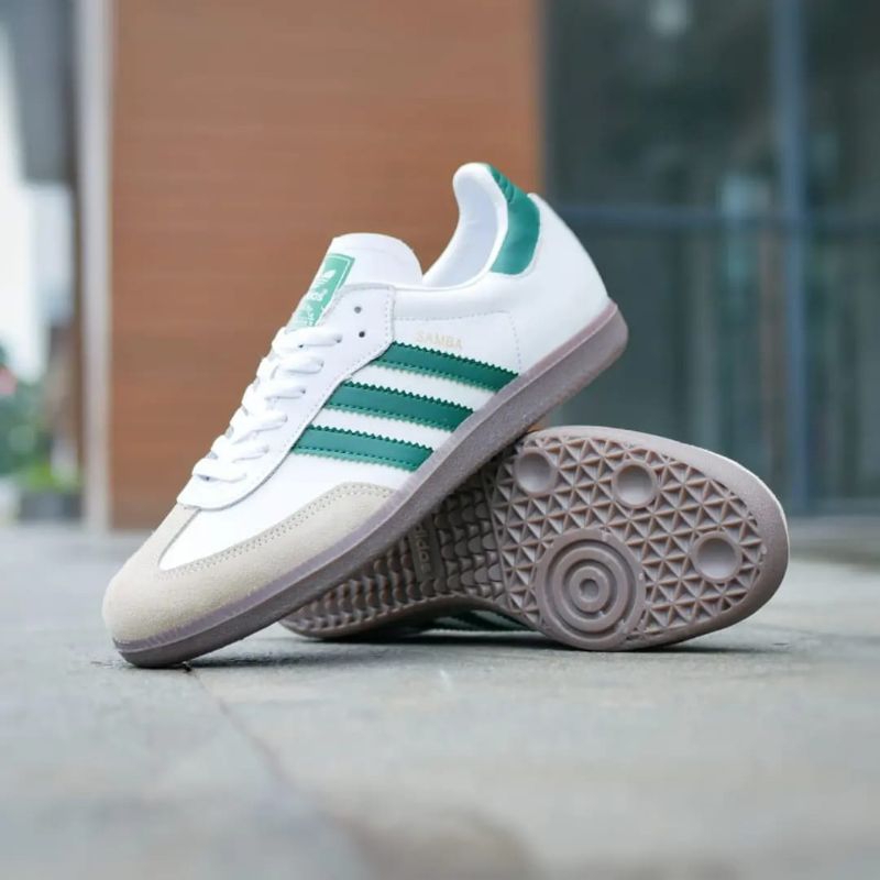 Sepatu Adidas Samba Og White Green